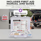 20 Person OSHA Compliant First Aid Kit for Businesses, Vehicles, Trucks, Construction Site - Type III, ANSI Class A Emergency Kit - 136 Piece Essential First Aid Supplies