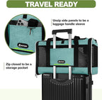 GAPZER Cat Carrier 18"x11"x11" TSA Approved Ventilated Top Open Softsided Pet Air Travel Bag, Small Animal Basic Crate Shih Tzu Dog Kennel Carry Case, 4-Mesh-Side Kitty Carry on up to 20lbs Teal