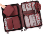 BAGAIL 8 Set Packing Cubes Luggage Packing Organizers for Travel Accessories-Wine Red