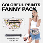 Fanny Pack Belt bag - Crossbody Waist Bag for Men or Women - Hands-Free, Waterproof Large Bumbag for Hiking, Running, and Travel (Pineapple)