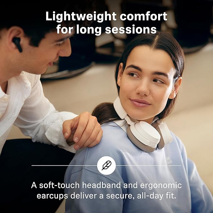 Sennheiser ACCENTUM Wireless Bluetooth Headphones Noise Cancelling - Up to 50HR Playtime, Hybrid Noise Cancelling (ANC), All-Day Comfort, Bluetooth Over Ear Headphones for School, Traveling, Black