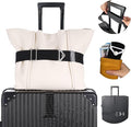 SOWPOPY Travel Belt for Luggage, Add a Bag Luggage Straps Suitcase Travel Belt Over Handle for Carry On Bag, Adjustable 2-in-1 Elastic Luggage Belt Bag Bungee Travel Essential Accessories