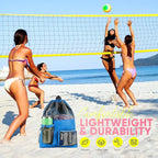 HOHOM Swim Mesh Beach Bag, Waterproof Gym Bags for Women and Men, Large Pool Bag Swimming Gear Drawstring Backpack