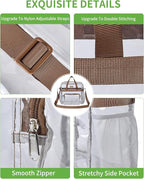MAY TREE Clear Vinyl Tote Bag, 12 x 6 x 12 in, Brown, Suitable for Work, Travel, Sports, Office
