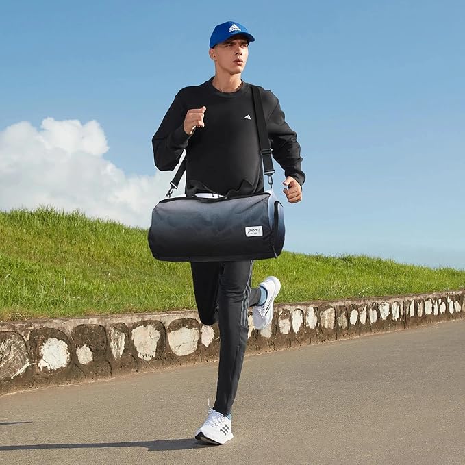Gym Bags for Men with Side Pocket, 38L Sports Gym Duffle Bag with Wet Pocket&Shoe Compartment, Large Waterproof Sport Duffel Bags for Travel, Sports, Fitness&Workout(Black Gradient)