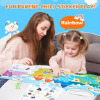JoyCat Reusable Sticker Book - Stickers for Toddlers, Kids Sticker Activity Book, Travel Toys for Road Trip, Car & Airplane, Educational Learning Gifts for Boys and Girls Ages 3-5 (Weather)