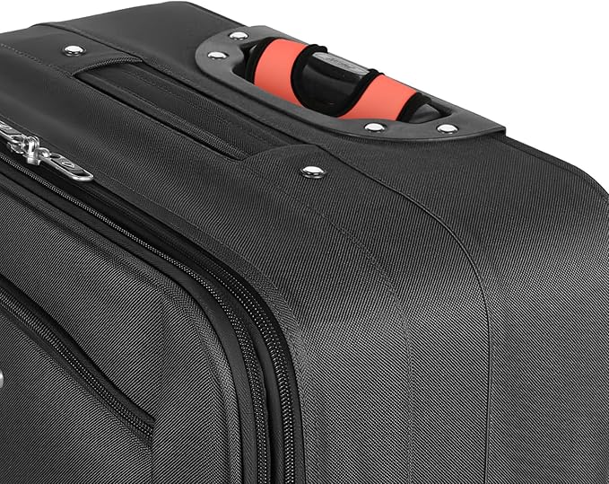 Cosmos 5 Pcs Neoprene Luggage Handle Wrap Soft Grip Handle Cover Luggage Identifier with Hollow Design for Push-Button Handle Trolley Handle and Travel Suitcase Trolley Case (Fluorescent Orange)