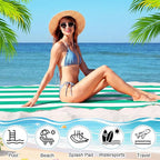 FuWeave 6 Pcs 72 x 36 Microfiber Oversized Beach Towels Large Absorbent Thin Compact Lightweight Sand Free Quick Dry Towels Pack for Travel Pool Yoga Gym Sports Beach Accessories(Stripe)