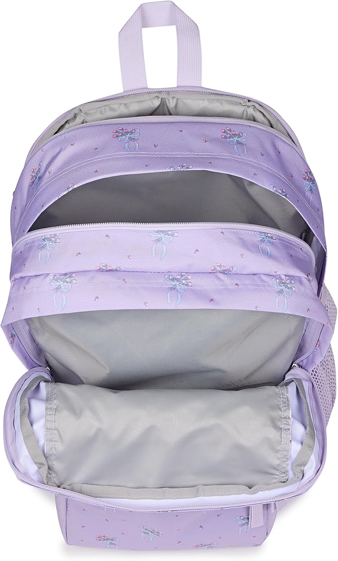 JanSport Laptop Backpack - Computer Bag with 2 Compartments, Ergonomic Shoulder Straps, 15” Laptop Sleeve, Haul Handle - Pastel Petals - Lilac