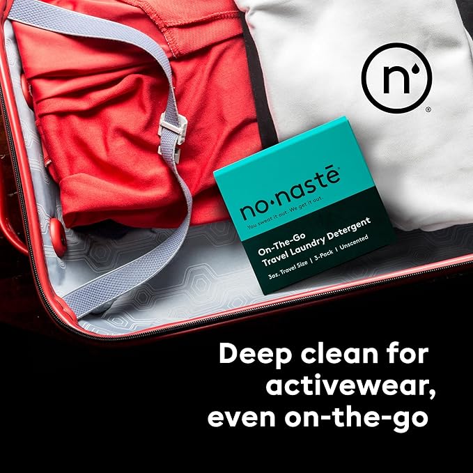Nonaste Travel Laundry Detergent Pure Clean, (3 Fl Oz, Pack of 3) – Unscented Travel Size, Portable and Lightweight Powerful Enzyme Cleaning Detergent | EWG VERIFIED Laundry Essentials