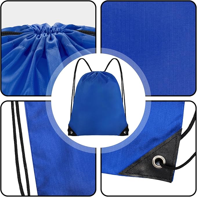 Grneric Drawstring Backpack Bulk 70Pcs String Backpack Drawstring Bags Cinch Bag Sackpack for Men Women Gym(Navy Blue)