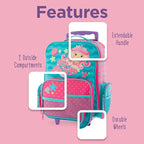Stephen Joseph Kids Classic Rolling Luggage, Kids Luggage, Toddler Rolling Travel Carry On, Kids Suitcase with wheels,