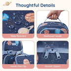 mommore Kids Backpack for Boys 4-8 with Lunch Box Elementary Kindergarten Preschool School Backpack 15'' Fit Folders Bottles, Galaxy