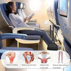 Foot Hammock for Aircraft Travel Car, with Storage Bag, Adjustable Portable Foldable Footrest Leg Rest, Removable Mat for Men and Women, Desktop Hammock Support for Travel, Cars and Home