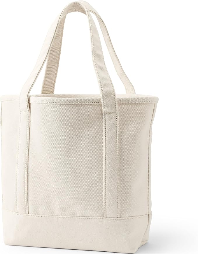 Lands' End Open Top Canvas Tote Bag