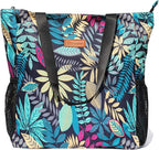 Original Floral Water Resistant Large Tote Bag Shoulder Bag for Gym Beach Travel Daily Bags Upgraded