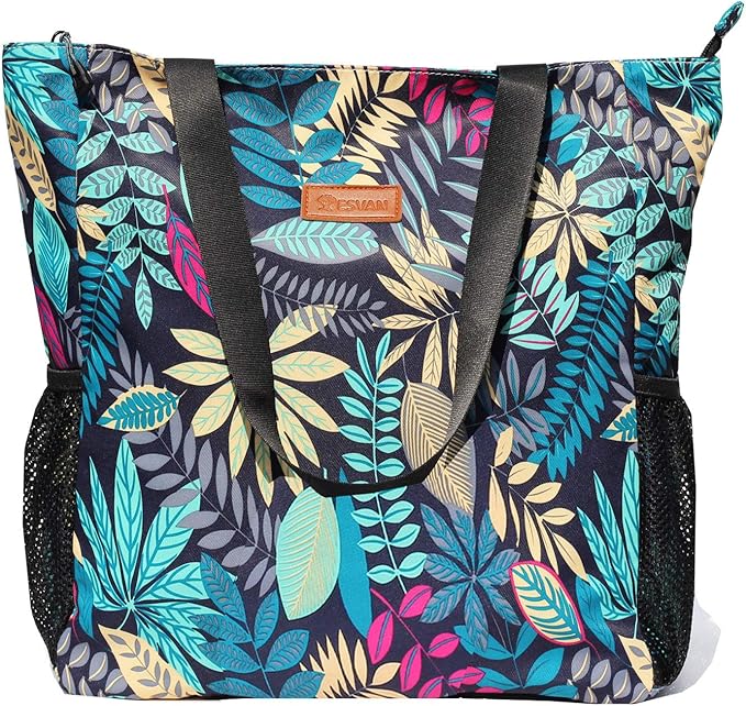 Original Floral Water Resistant Large Tote Bag Shoulder Bag for Gym Beach Travel Daily Bags Upgraded