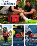 500 PCS First Aid Kit for Travel Camping Car Home Businesses, Well-Organized Emergency Kit, Survival Trauma First Aid Kits for Home College Dorm Essential Supplies