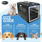 Pet Carrier & Crate, 35" L x 21" W x 27" H - Collapsible Hard Sided Kennel for Large Dogs and Cats, Portable Carrier for Indoor Outdoor Travel