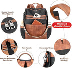 AGLOD Vegan Leather Laptop Backpack for Women 15.6 Inch Work Backpack Purse for Travel College