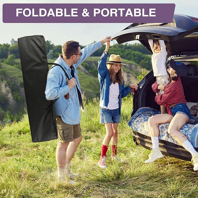 ZENPETIO 28In Folding Camping Cot for Adult, Portable Sleeping Cot with Mattress, Outdoor Heavy Duty Cot Bed for Camp with Carry Bag for Home, Office, Camp, Travel, Vacation-Purple