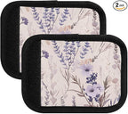 Lavender Flowers Pastel Luggage Handle Wrap for Suitcase Luggage Tags Handle Covers Identifiers Soft Decorations Travel Accessories 2 Pack