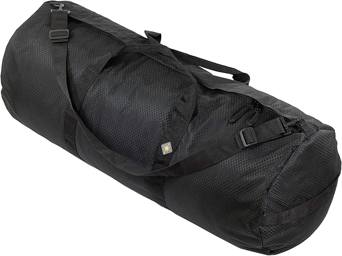 175L Extreme Duffel Bag, Heavy-Duty Gear Bag, 1050D Tuff Cloth, Diamond Ripstop, Reinforced Stitching - Black (18” x 42")