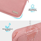 Lacdo Cord Organizer Travel, Cable Organizer Bag Case, Portable Electronics Organizer Travel Case, 6 Layer Large Capacity Charging Cords Storage organizer for Cables, SD Card, Travel Essentials, Pink