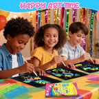 ZMLM Scratch Paper Art-Crafts Gift: 2 Pack Rainbow Notebooks Supplies Toys Easter Basket Stuffers for 3 4 5 6 7 8 9 10 Years Old Girls and Boys Kids Birthday Party Travel Games (Pink & Blue)