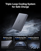 Baseus Picogo Magsafe Portable Charger, Qi2 15W 0.5" Ultra Slim 10000mAh Wireless Power Bank, 27W Fast Charging Magnetic Battery Pack with USB-C for iPhone 17 Pro Max/17 Pro/Air/16/15/14/13/12
