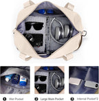 Travel Duffel Bag, Sports Tote Gym Bag, Shoulder Weekender Overnight Bag for Women