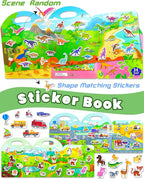 Walenced Reusable Sticker Book for Toddlers, Stickers for Kids, Toddler Sticker Book, Toddler Craft Activities, Toddler Travel Toys Boy Girl Birthday Gifts