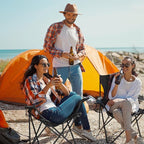 WEIDIORME 2 Pack Lightweight Camping Chairs, 300LBS Heavy-Duty Portable Folding Chairs with Carry Bag, Compact Design for Camping, Beach, Picnics, and Outdoor Event