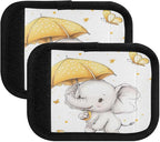 Qilmy Cute Baby Elephant Luggage Handle Wrap 2Pack Luggage Identifiers Tag Comfort Handle Grips Cover for Stroller Suitcase Bag Airplane Travel Accessories2123