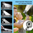 Portable Shower for Camping, Filtered Camping Shower, IPX8 Waterproof，6000mAh Rechargeable Outdoor Camp Shower Pump with LED Display, 4 Spray Modes for Hiking, Travel, Pet