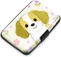 Mayski Credit Card Holder, RFID Blocking, Aluminum Alloy Hard Case, Small Mini Business Metal Wallet for Women Men, Dog