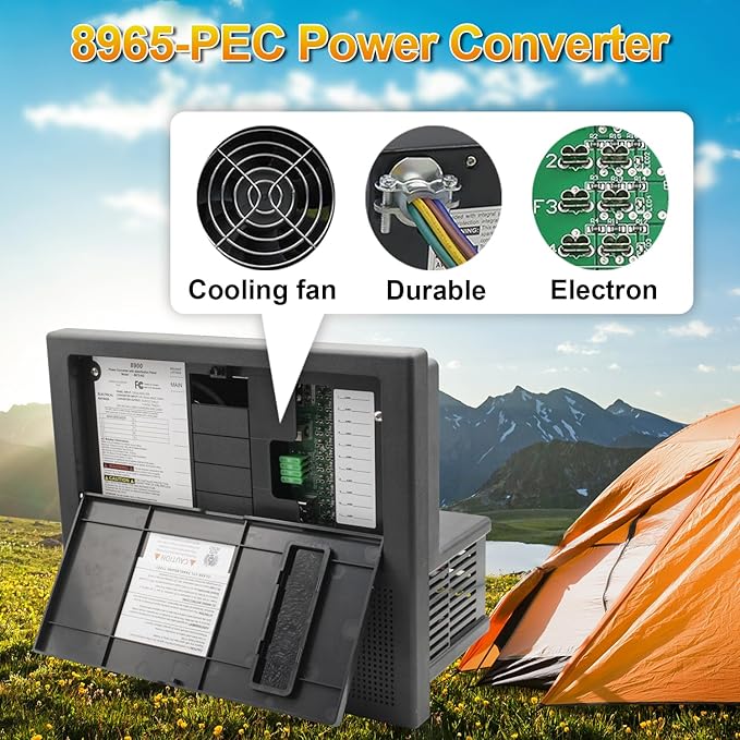WF8965-AD 65 AMP RV Power Center, Power Converter Battery Chargers for rv,Camper, Trailer,rv Lithium Converter Charger,120V to 12V Camper Power Converter 65 amp