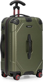 Traveler's Choice Maxporter II Polycarbonate Hardside Trunk with Spinner Wheels, Green, 22-Inch Carry-on Luggage