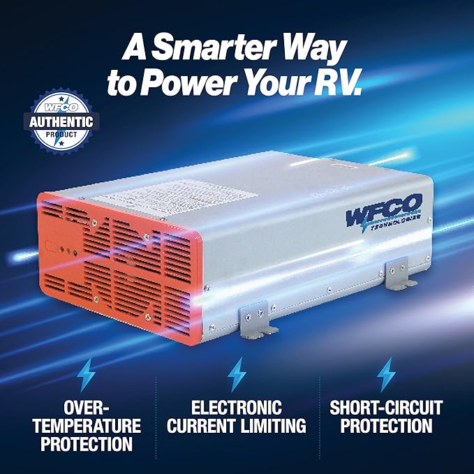 WFCO WF-68100A-AD WF-6800 Series Deck-Mount Converter Charger - 100 Amp , Gray