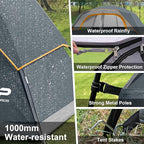 CAMPROS CP Upgraded 6/8 Person Camping Tents, Waterproof Windproof Family Tent with Larger Mesh Windows & Door, Double Layer, Easy Set Up, All-Season Dome Tent with Top Rainfly & Carry Bag