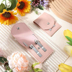 Geosar 50 Set Travel Manicure Kit Bulk Professional Nail Clippers Pedicure Nail Care Tools Grooming Stainless Steel Set with Portable Travel Case, Gift for Christmas Men Women(Pink)
