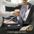 Kenneth Cole REACTION Out of Bounds Lightweight Hardshell 4-Wheel Spinner Luggage, Midnight Black, 28-Inch Checked
