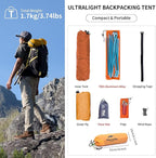 Naturehike Cloud Up Tent, Lightweight Backpacking Tents, Waterproof Ultralight Tent for Camping Hiking Backpacking