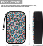 Blue Flowers Electronics Case Portable Electronic Accessories Carry Case Tech Pouch for Cable Cord Charger Phone Earphone Power Bank SD Card Travel Use