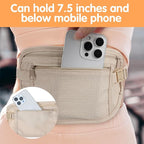 2 Pcs Travel Money Belt for Women,Hidden Money Pouch for Travel,Undercover Anti-Theft Travels Moneys Belt Under Clothes for Cash Cards Passport Keys Mobile Phone for Men Women