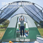 PORTAL 6/8/10 Person Family Camping Tent with Screen Room, Water Resistant Big Tunnel Tents with Rainfly, Large Family Tent for Camping, Outdoor, Patio