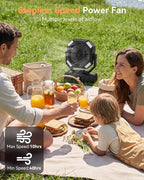 USONE Misting Fan, Portable Camping Fan Rechargeable, Battery Powered Fan for Camping with Light, Remote & Timer, Hanging Tent Fan with Hook for Outdoor fishing, Travel, Work/Summer Essential,Black