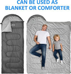 oaskys Camping Sleeping Bag - 3 Season Warm & Cool Weather - Summer Spring Fall Lightweight Waterproof for Adults Kids - Camping Gear Equipment, Traveling, and Outdoors