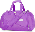 Gym Bag for Men & Women - 30L Duffel Bag with Shoe Compartment, Weekender Water Resistant Duffle Bag for Travel, Sports, Fitness & Workouts, Purple