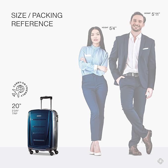 Samsonite Winfield 2 Hardside Luggage with Spinner Wheels, Carry-On 20-Inch, Deep Blue
